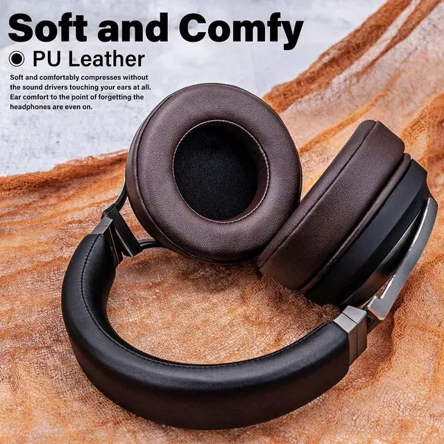 Alt view image 6 of 6 - Earpads Compatible with Virtuoso RGB Wireless SE Gaming Headset - Memory Foam Earcups - PU Ear Cushions (Brown)