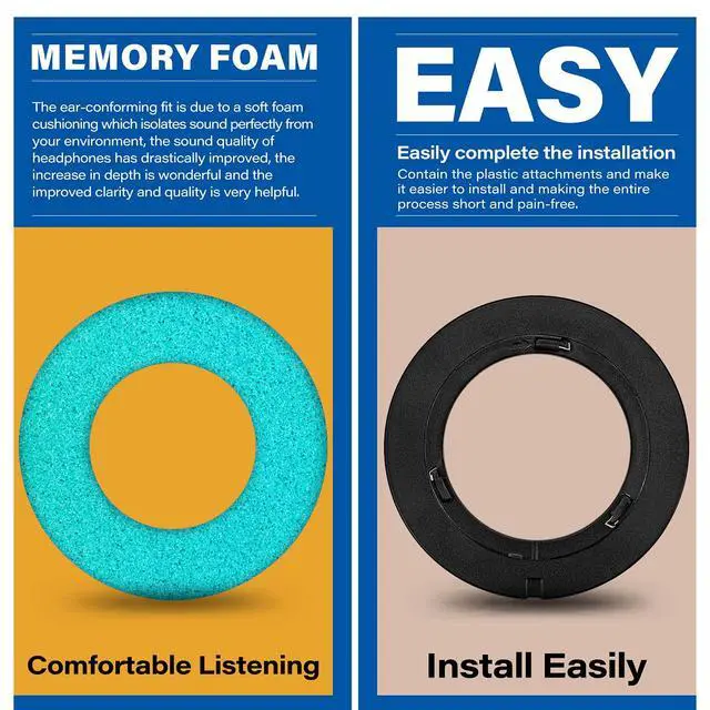 Alt view image 2 of 6 - Earpads Compatible with Virtuoso RGB Wireless SE Gaming Headset - Memory Foam Earcups - PU Ear Cushions (Brown)