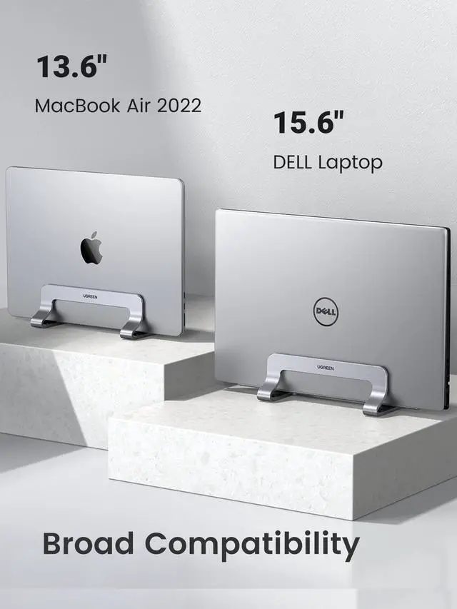 Alt view image 7 of 7 - Vertical Laptop Stand Bundle with Tablet Stand Holder