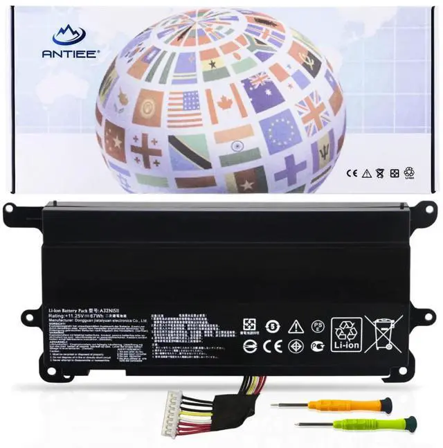 Main image of A32N1511 67Wh Laptop Battery Replacement for ASUS ROG G752 G752V G752VL | G752VT G752VM G752VY G752VS GFX72J GFX72VT GFX72VL6700 GFX72VY6820 A32LM9H 0B110-00370000 11.25V 6000mAh