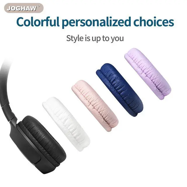 Alt view image 3 of 7 - Headphones Replacement Ear Pads, Cushions for JBL Tune T500BT/T450BT/510BT/520BT/570BT, Crinkled Leather Enhanced Breathability and Friction Ear Pads Cushions with High-Density Foam - Purple