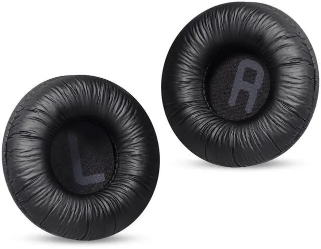 Main image of Headphones Replacement Ear Pads, Cushions for JBL Tune T500BT/T450BT/510BT/520BT/570BT, Crinkled Leather Enhanced Breathability and Friction Ear Pads Cushions with High-Density Foam - Black