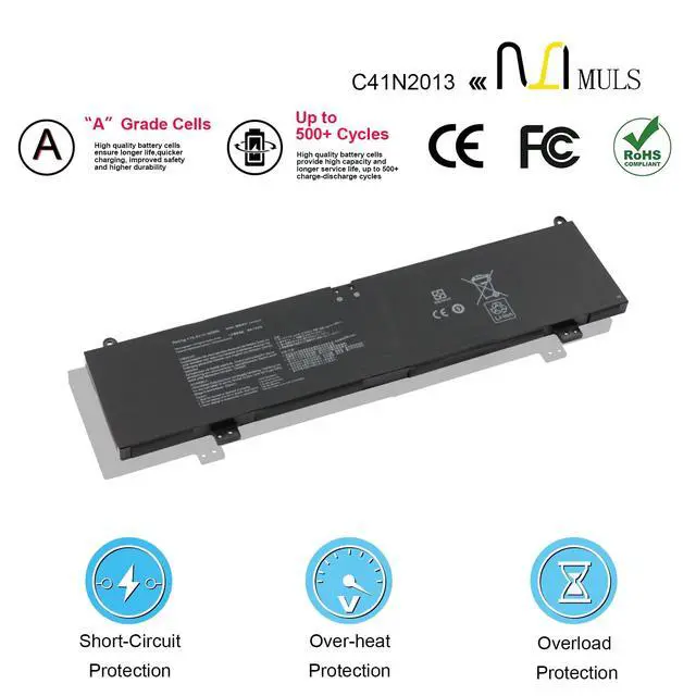Alt view image 4 of 7 - C41N2013 C41N2013-1 Laptop Battery for Asus Rog Strix Scar G533 G733 | Strix G15 G513 G513R G513IR G513IM G513QM G513QR G513QY TUF Zephyrus G15 GA503 S17 GX703 M16 GU603 Gaming A15 FA507 A17 FA707