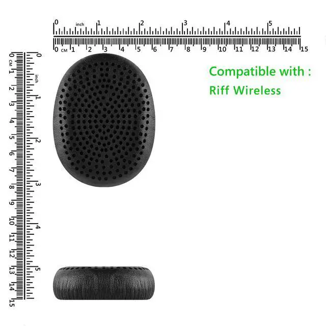 Alt view image 6 of 6 - Replacement Ear Pads for Skullcandy Riff Wireless, Riff2 Wired/Wireless On-Ear Headphones Ear Cushions, Repair Parts (Black)