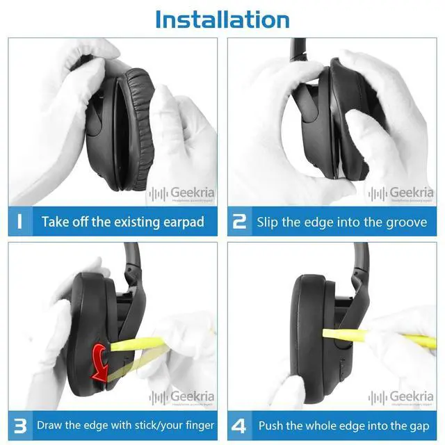 Alt view image 5 of 6 - Sport Cooling Gel Replacement Ear Pads Compatible with Sony WH-CH700N, WH-CH710N, WH-CH720N Headphones, Ear Cushions with Video Guide (Black)