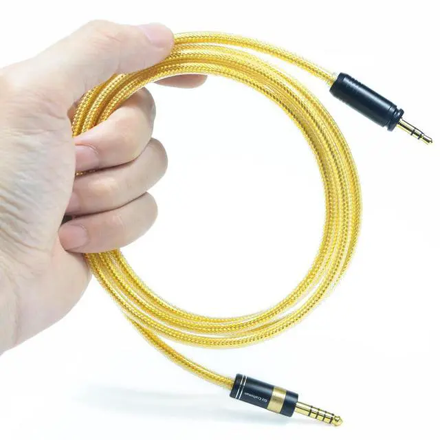Alt view image 4 of 6 - 6N OFC Silver-Plated with Metal Shielding Layer 4.4mm 3.5mm Headphone Upgrade Cable for Focal HADENYS AZURYS BATHYS BATHYS MG (4.4mm Plug)