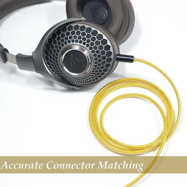 Alt view image 5 of 6 - 6N OFC Silver-Plated with Metal Shielding Layer 4.4mm 3.5mm Headphone Upgrade Cable for Focal HADENYS AZURYS BATHYS BATHYS MG (4.4mm Plug)