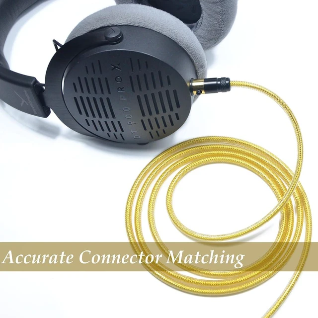 Alt view image 5 of 7 - 3-Pin Mini XLR 6N OFC Silver-Plated+Metal Shielding Layer Headphone Upgrade Cable for Beyerdynamic DT990 Prox DT700 Prox DT900 Prox DT1990 PRO MKII AKG K702 K712 PRO K371 (4.4mm Plug)