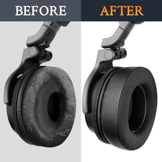 Alt view image 6 of 6 - 80mm Mesh Ear Pads for Pioneer DJ HDJ-CUE1 Headphones, Earpads Cushions with High-Density Noise Isolation Foam