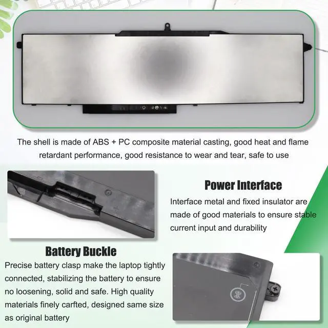 Alt view image 6 of 7 - 1FXDH Battery Replacement for Dell Latitude 15 5501 5511 E5501 | E5511, Precision 3541 3551 Series Notebook, 01WJT0 1WJT0 0D191G D191G CN-0D191G, 11.4V 97Wh 8071mAh