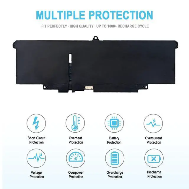 Alt view image 4 of 7 - 66DWX Replacement Battery for Dell Latitude 7340 7350 7440 7450 7640 7650 | Type P126F P174G P175G P176G P178G P179G Series FH97R WW8N8 0HYH8 086D0Y 86D0Y 0CTJJ6 57Wh 4878mAh 11.4V
