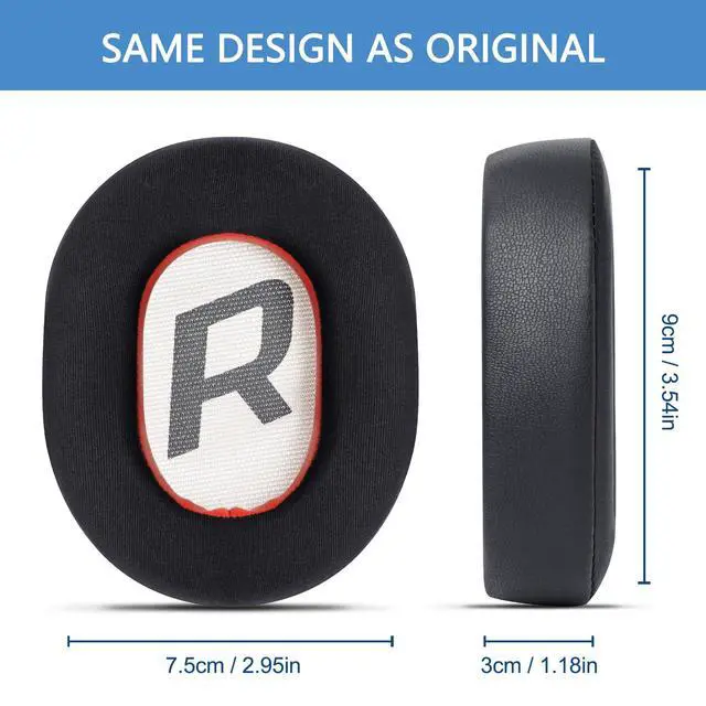 Alt view image 7 of 7 - Ear Pads Replacement for Plantronics Voyager 8200 UC/Backbeat Pro 2 - Black | GVOEARS Ear Pads Cushions with Premium ICE Silk Fabric, Softer Memory Foam Noise Canceling