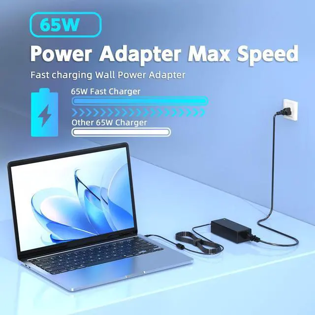 Alt view image 5 of 6 - 65W 45W Dell Laptop Charger for Inspiron 15 3000 5000 7000 Series | 4.5x3.0mm Dell Tip, 19.5V 3.34A, 100-240V, for 3501 3520 3535 5510 5590, Replaces
