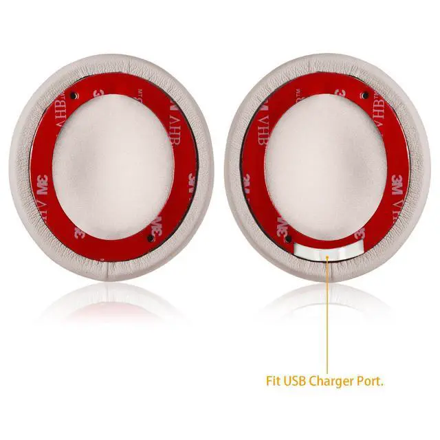 Alt view image 4 of 7 - Solo 2/3 Wireless Earpads - Replacement Ear Cushion Pads with Protein Leather and Memory Foam for Beats Solo 2.0/3.0 Wireless On Ear Headphones ONLY (Rose Gold)