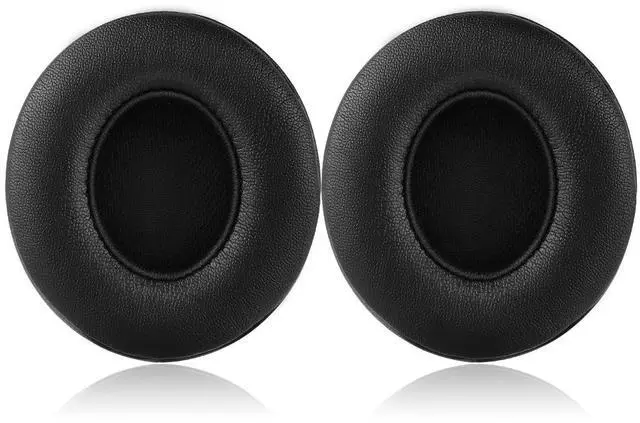 Main image of Solo 2/3 Wireless Earpads - Replacement Ear Cushion Pads with Protein Leather and Memory Foam for Beats Solo 2.0/3.0 Wireless On Ear Headphones ONLY (Black)