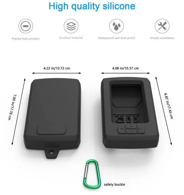 Alt view image 2 of 7 - Fish Finder Protective Case Silicone Cover Compatible with Humminbird PiranhaMAX 4 DI and Humminbird PiranhaMAX 4,Marine Electronics Accessory (Black)