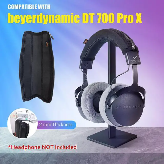 Alt view image 2 of 6 - DT 1990 Pro Headband Cover Compatible with beyer'dynamic DT 1990 Pro/DT 1770 Pro/DT 900 Pro X/MMX 200 Headphones Headband Cushion Pad Cover Replacement Headband Protector (Black)