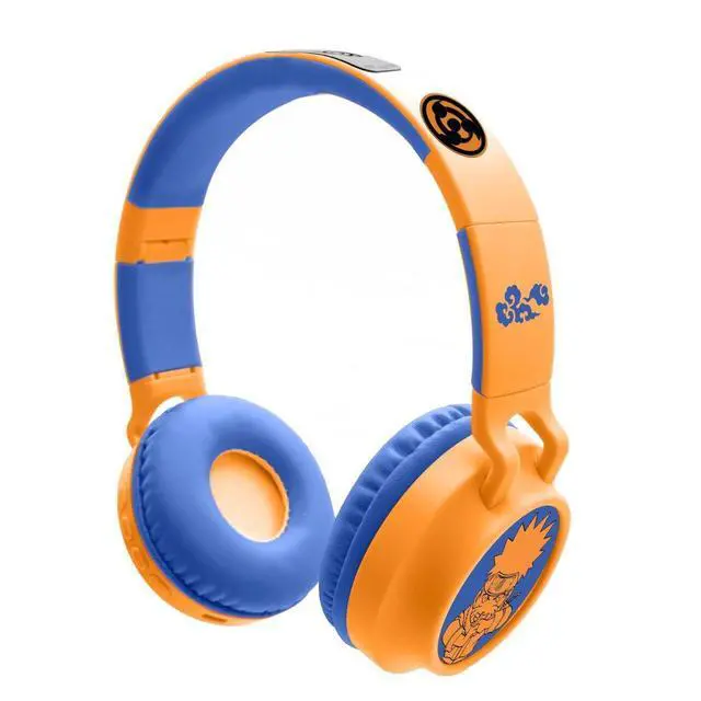 Alt view image 3 of 7 - Naruto Bluetooth Headphones, HPBT015NA | 2-in-1 Bluetooth & Wired, 3D design, Light-up, Volume limited, Blue/Orange
