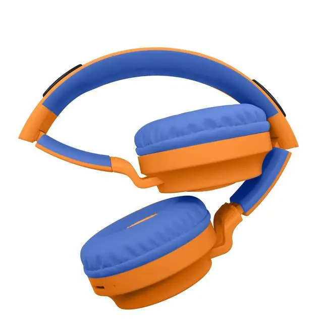 Alt view image 2 of 7 - Naruto Bluetooth Headphones, HPBT015NA | 2-in-1 Bluetooth & Wired, 3D design, Light-up, Volume limited, Blue/Orange