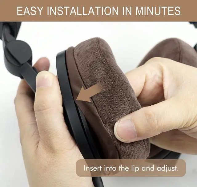 Alt view image 6 of 7 - Upgrade Velour Replacement Ear Pads for Sennheiser HD280 / HD280-Pro -Brown | Also for HD280-13 / HD281/ HMD280/ HMD280 Pro/ HMD280-13/ HMD281/ HMD281 Pro Headphone, Earpads Cushions with Memory Foam