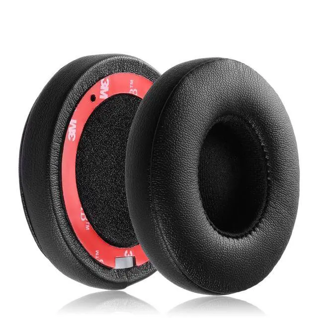 Alt view image 4 of 5 - Solo 2/3 Wireless Earpads - Replacement Protein Leather & Memory Foam Ear Cushion Cover for Beats Solo2/3 Wireless On Ear by Dr. Dre Headphones ONLY (NOT FIT Solo 2 Wired) - Black