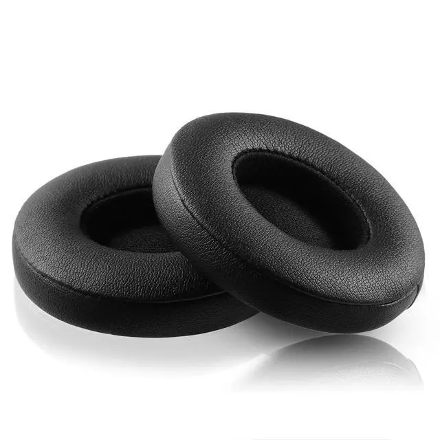 Alt view image 5 of 5 - Solo 2/3 Wireless Earpads - Replacement Protein Leather & Memory Foam Ear Cushion Cover for Beats Solo2/3 Wireless On Ear by Dr. Dre Headphones ONLY (NOT FIT Solo 2 Wired) - Black