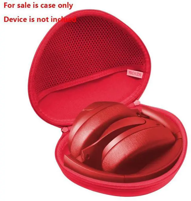 Alt view image 2 of 6 - Hard Travel Case for BERIBES/TOZO HT3 / TOZO HT2 Hybrid Active Noise Cancelling Headphones (Red)