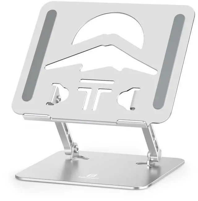 Main image of Z-Shaped Laptop Stand for Desk Fits 10"-16" Notebook, Silver | Adjustable Ergonomic Riser With Portable Folding Design for Comfortable Desk Work, Fit for MacBook, Dell, Acer and HP Laptops
