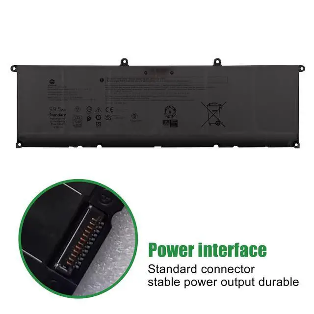 Alt view image 3 of 6 - KV690 Laptop Battery Replacement for Dell Precision 5680 5690 Series Notebook 6D2HW 06D2HW Black 11.55V 99.5Wh 8399mAh