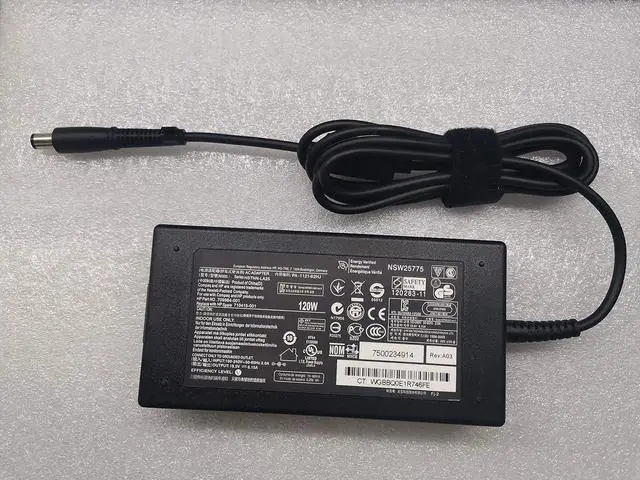 Main image of 19.5V 6.15A 120W 7.4 * 5.0mm Big pin AC Adapter Charger HSTNN-LA25 for HP EliteBook 2530p 6930p 8460p 8470p 8530p 8530w 8540p 8540w 8560p 8730w (not fit for 4.5 * 3.0mm Blue pin)