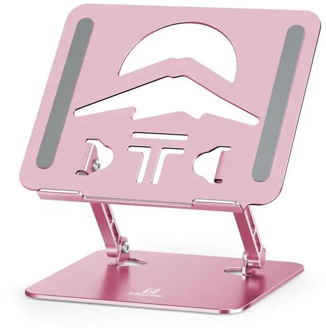 Main image of Z-Shaped Laptop Stand for Desk Fits 10"-16" Notebook, Puce Pink | Adjustable Ergonomic Riser With Portable Folding Design for Comfortable Desk Work, Fit for MacBook, Dell, Acer and HP Laptops