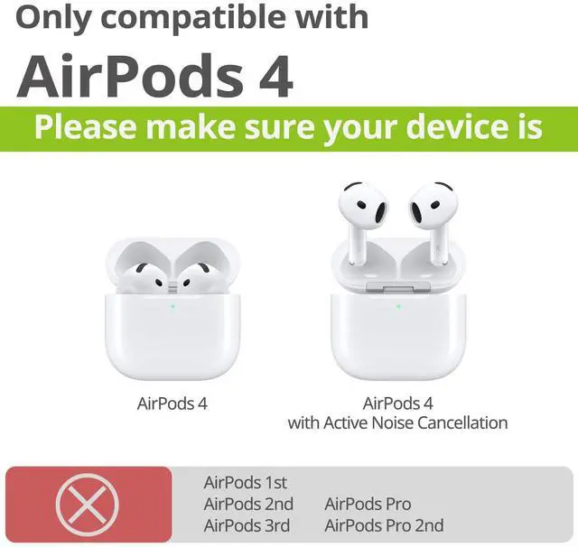 Alt view image 3 of 6 - Solid Wood Case for AirPods 4, Incomplete Compass, Black | AirPods 4th Generation (2024, USB-C) Case with Quick-Release Keychain, Soft Shockproof TPU Cover, Artisan-Engraved Wood