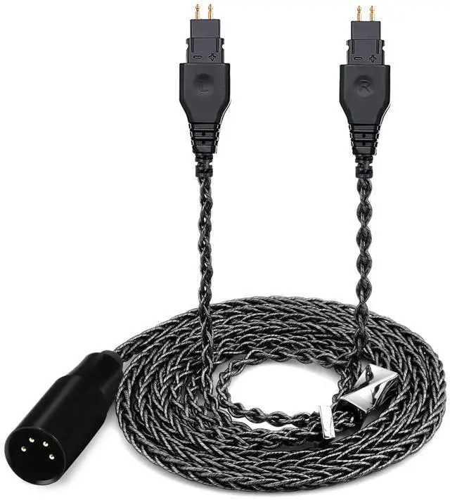Main image of HD600 Audio Cable,8N Single Crystal Silver-Plated Mixed Cord Compatible with Sennheiser HD650 HD580 HD660S HD6XX HD565 HD545 Headphones 6.5ft 4PIN XLR