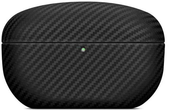 Main image of Leather Case - for WF-1000XM5 Case Cover - Selected Skin-Friendly Leather, with Carbon Fibre Texture, Handmade Shockproof Protective Hard Cover for Sony WF 1000XM5 Earbuds - Black