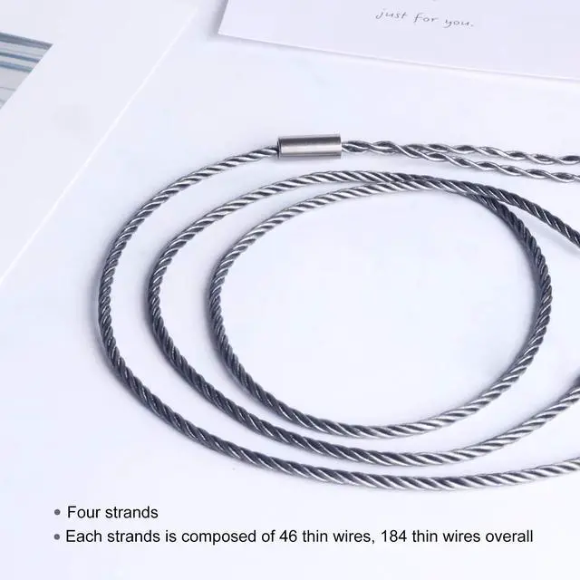 Alt view image 4 of 6 - Earphone Upgrade Cable,0.78mm 2pin Earbuds Replacement Cord,4 Cores OFC Silver Plated Earphones Audio Adapter for KZ ES4 ED16 ZS5 ZS6 ZSR ZST ZS10 (0.78mm,Gray,Mic)