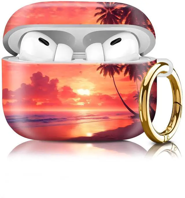 Main image of Compatiable with AirPod Pro 2nd/1st Generation Case,Lightweight & Durable Resistant Hard Case with Keychain,Stylish Design AirPod Case Cover for Women(Sunset)