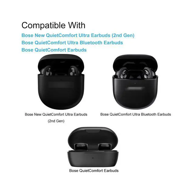 Alt view image 4 of 6 - Silicone Ear Tips for Bose New QuietComfort Ultra Earbuds (2nd Gen) | Replacement Eartips Compatible with Bose QuietComfort Earbuds/ Ultra Bluetooth Earbuds, 3 Pairs (S/M/L) Black