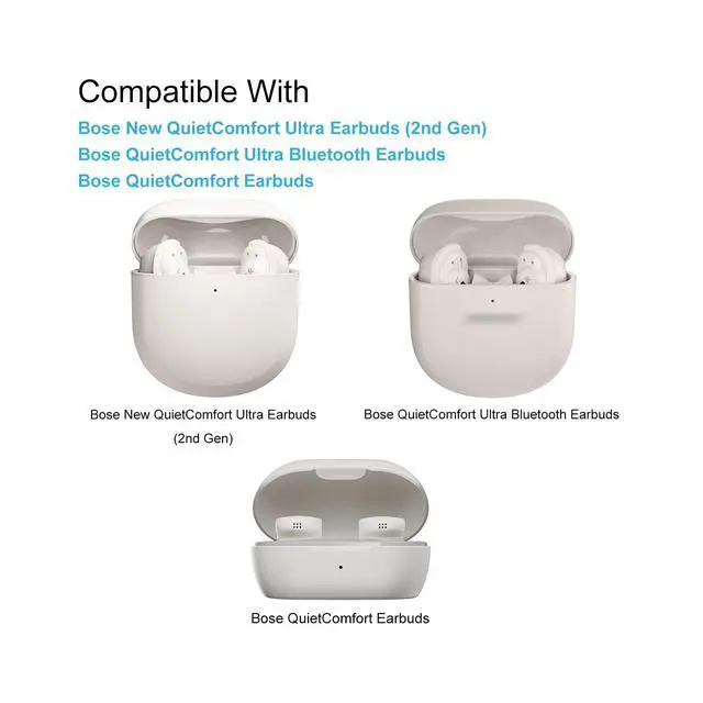 Alt view image 2 of 6 - Replacement Ear Tips for Bose New QuietComfort Ultra Earbuds | Soft Silicone Eartips Compatible with Bose QuietComfort Earbuds/ QuietComfort Ultra Bluetooth Earbuds, 3 Pairs (S/M/L) Beige