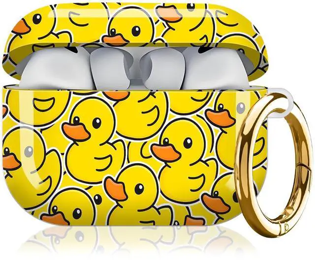 Main image of Compatible with AirPod Pro 3rd Generation Case 2025,Fashion Protective Cover with Keychain, Anti-Scratch, Drop Protection,Shockproof Cover for AirPod Pro 3 Women(Yellow Ducks)