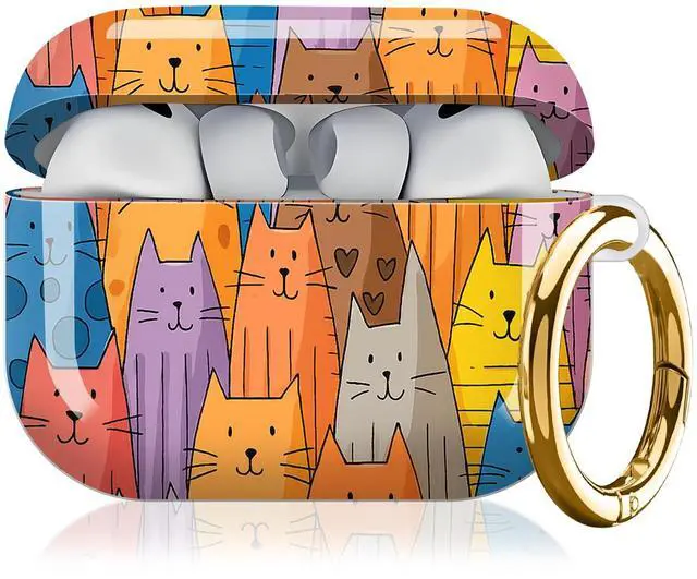 Main image of Compatible with AirPod Pro 3rd Generation Case 2025,Fashion Protective Cover with Keychain, Anti-Scratch, Drop Protection,Shockproof Cover for AirPod Pro 3 Women(Cartoon Cats)
