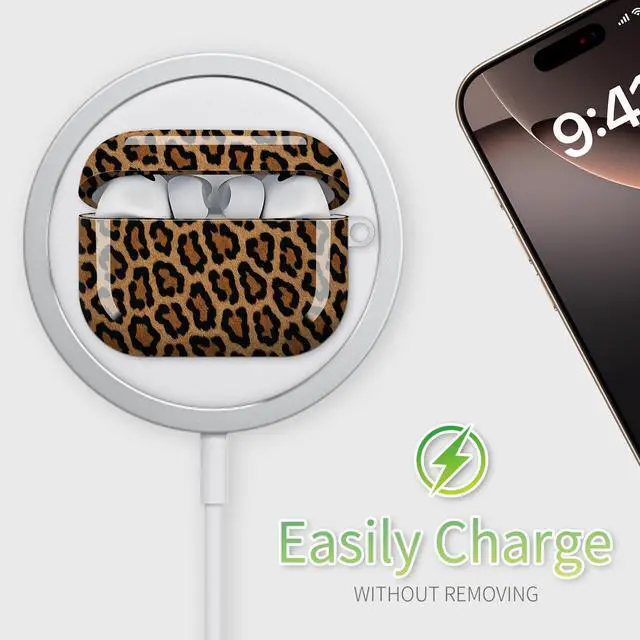 Alt view image 5 of 6 - Compatible with AirPod Pro 3rd Generation Case 2025,Fashion Protective Cover with Keychain, Anti-Scratch, Drop Protection,Shockproof Cover for AirPod Pro 3 Women(Retro Leopard)