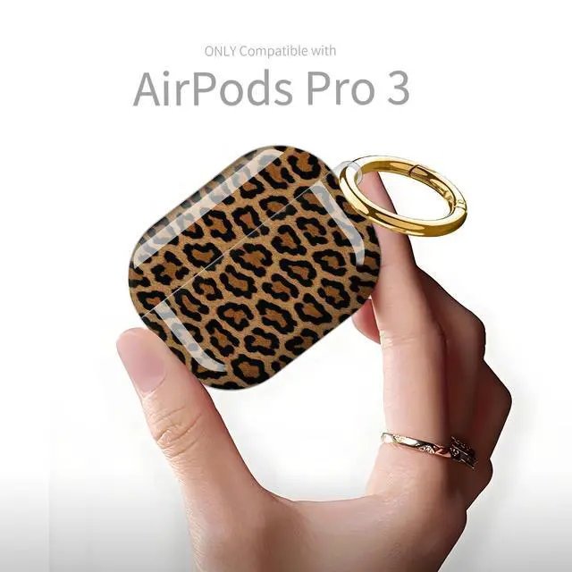Alt view image 6 of 6 - Compatible with AirPod Pro 3rd Generation Case 2025,Fashion Protective Cover with Keychain, Anti-Scratch, Drop Protection,Shockproof Cover for AirPod Pro 3 Women(Retro Leopard)