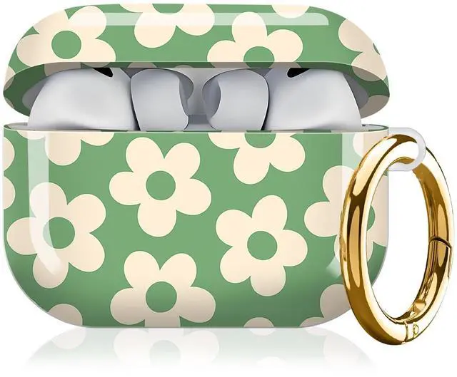 Main image of Compatible with AirPod Pro 3rd Generation Case 2025,Fashion Protective Cover with Keychain, Anti-Scratch, Drop Protection,Shockproof Cover for AirPod Pro 3 Women(Vintage Groovy Flowers)