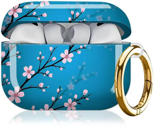 Main image of Compatible with AirPod Pro 3rd Generation Case 2025,Fashion Protective Cover with Keychain, Anti-Scratch, Drop Protection,Shockproof Cover for AirPod Pro 3 Women(Cherry Blossom)
