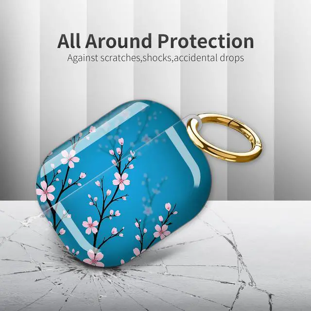 Alt view image 4 of 6 - Compatible with AirPod Pro 3rd Generation Case 2025,Fashion Protective Cover with Keychain, Anti-Scratch, Drop Protection,Shockproof Cover for AirPod Pro 3 Women(Cherry Blossom)