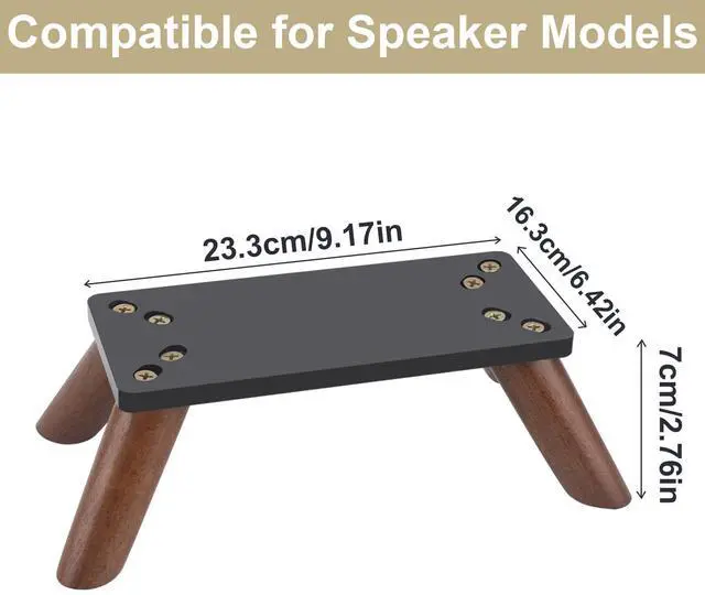Alt view image 4 of 7 - Speaker Stand Compatible with Anker Soundcore 1/2/3 and Marshall Emberton/Emberton II/Emberton III Portable Speaker-Walnut