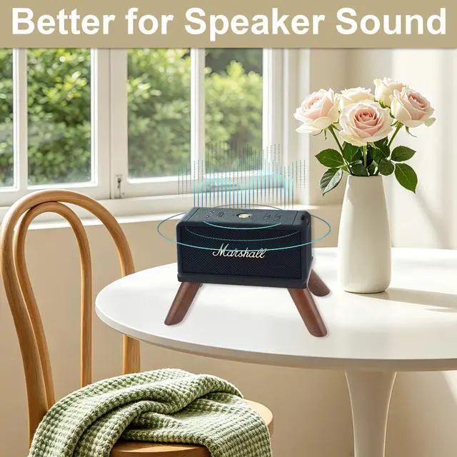 Alt view image 5 of 7 - Speaker Stand Compatible with Anker Soundcore 1/2/3 and Marshall Emberton/Emberton II/Emberton III Portable Speaker-Walnut