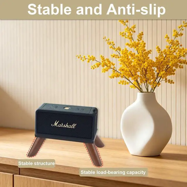 Alt view image 3 of 7 - Speaker Stand Compatible with Anker Soundcore 1/2/3 and Marshall Emberton/Emberton II/Emberton III Portable Speaker-Walnut