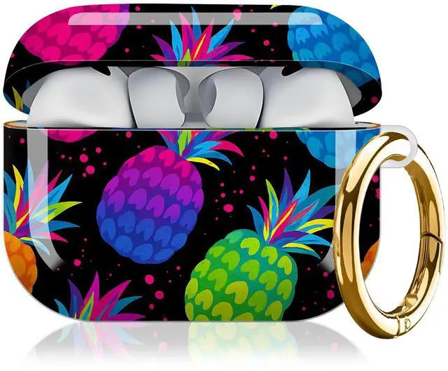 Main image of Compatible with AirPod Pro 3rd Generation Case 2025,Fashion Protective Cover with Keychain, Anti-Scratch, Drop Protection,Shockproof Cover for AirPod Pro 3 Women(Colorful Pineapple)
