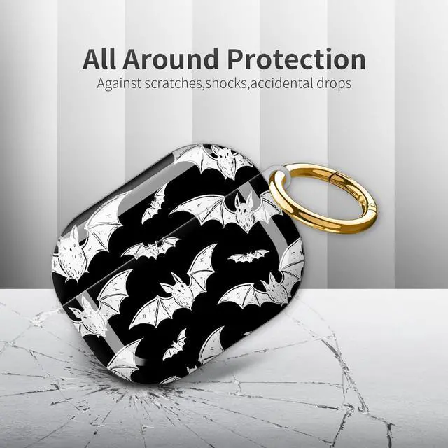 Alt view image 4 of 6 - Compatible with AirPod Pro 3rd Generation Case 2025,Fashion Protective Cover with Keychain, Anti-Scratch, Drop Protection,Shockproof Cover for AirPod Pro 3 Women(Colorful Abstract Bats)